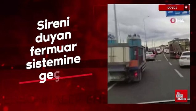 Düzce'de sireni duyan fermuar sistemine geçti