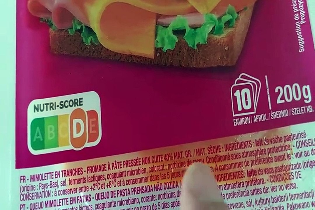 AUCHAN Mimolette jeune en tranche 10 tranches 200g