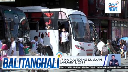 Provincial buses, 24/7 na puwedeng dumaan sa EDSA hanggang January 2, 2025 | Balitanghali