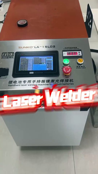Handheld laser welding machine.