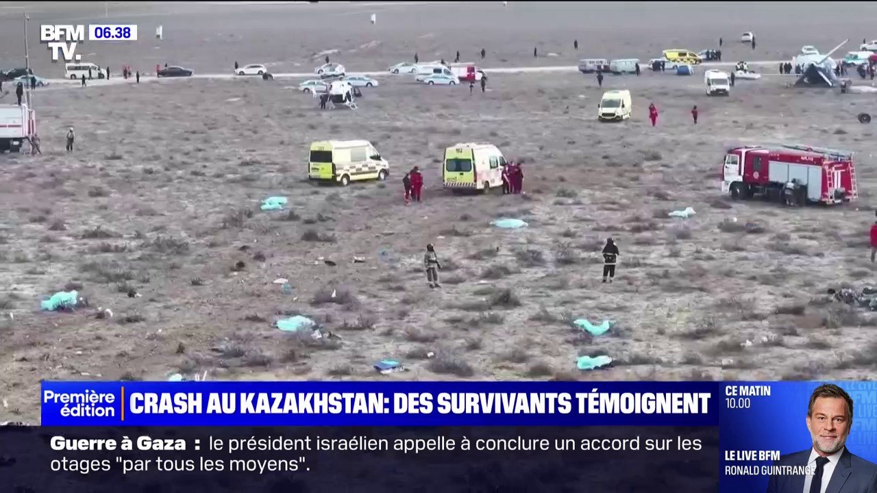"Ma femme était assise à côté de moi, je ne l'ai pas revue depuis l'accident": après le crash d'un avion de ligne au Kazakhstan, les survivants témoignent