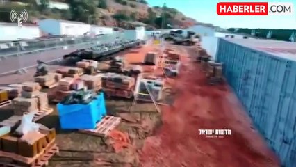 İsrail, Hizbullah'tan ele geçirdiği ekipman ve mühimmatları sergiledi