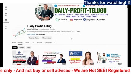 Nifty Prediction and Bank Nifty Analysis for Friday in Telugu - 26th December