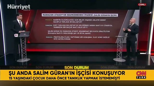 Narin Güran cinayeti davasında ikinci duruşma: Salim Güran’ın işçisinin ilk ifadesi!
