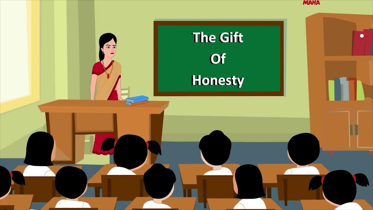 Kids story_The Gift of Honesty, Cartoon in Engl...