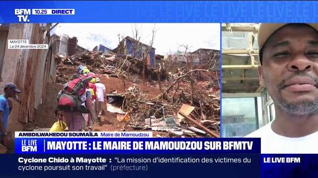 La situation est toujours difficile : Ambdilwahedou Soumaila, le maire de Mamoudzou (Mayotte), fait part de la situation des habitants de sa ville