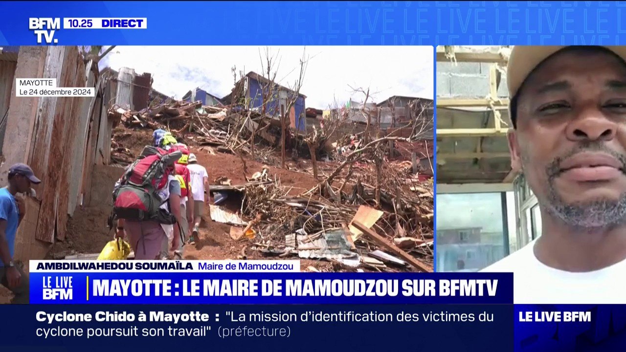 "La situation est toujours difficile": Ambdilwahedou Soumaila, le maire de Mamoudzou (Mayotte), fait part de la situation des habitants de sa ville
