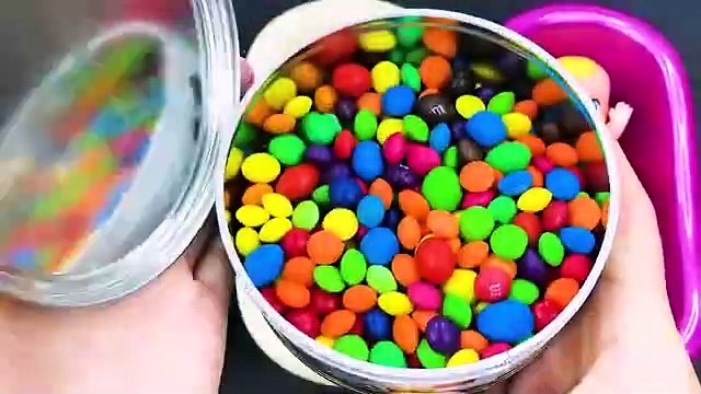 Oddly Satisfying Video _ Colored Bathtubs and 3 Magic Dolls Mix Candy Skittles & Asmr Candy M&M's