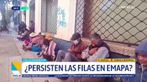 Vuelven las filas en Emapa, personas esperan adquirir arroz y aceite