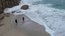 'We Had the Entire Beach to Ourselves' - Drone footage captures an enchanting surprise proposal