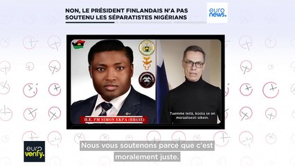 Non, le président finlandais n'a pas posté de vidéo de soutien aux séparatistes nigérians