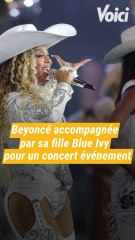 Beyoncé accompagnée par sa fille Blue Ivy lors d'un concert événement