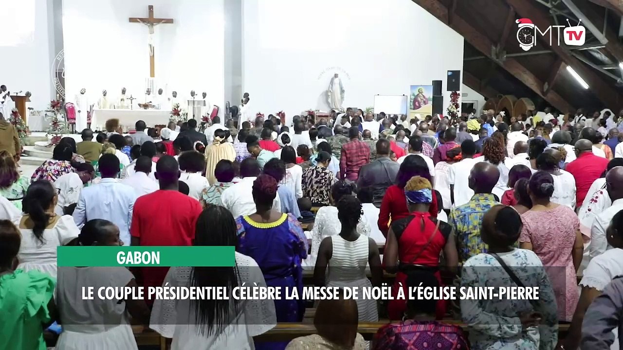 [#Reportage] Gabon : le couple présidentiel célèbre la messe de Noël à l’église Saint-Pierre