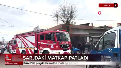 Düzce'de şarjda bırakılan matkap patladı