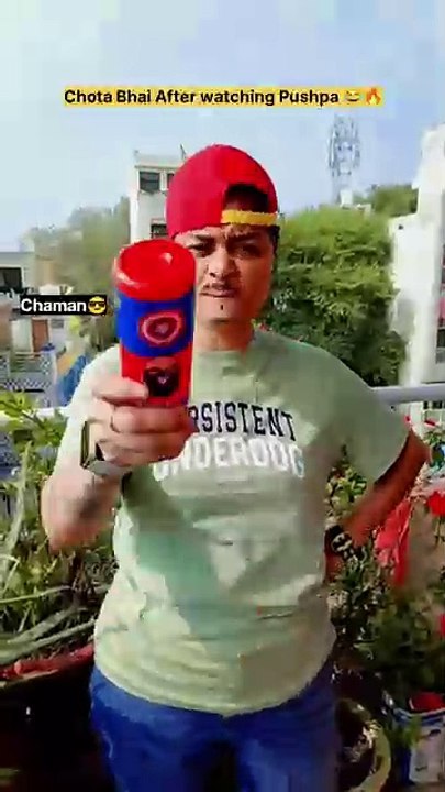 Chota bhai after watching pushpa 😂🔥 indian family #shorts #indian #chotabhai  #chaman #relatable