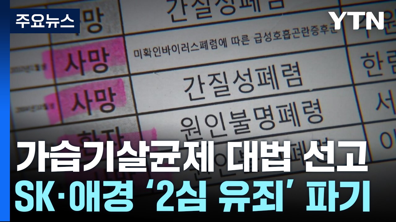 또 뒤집힌 '가습기 살균제'..."SK·애경, 옥시처럼 처벌 못해" / YTN