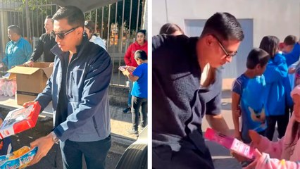 Malagón 'esteja' el tricampeonato de América regalando juguetes a niños de su natal Michoacán