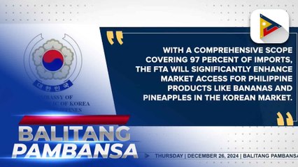 PH-Korea Free Trade Agreement kicks off Dec. 31