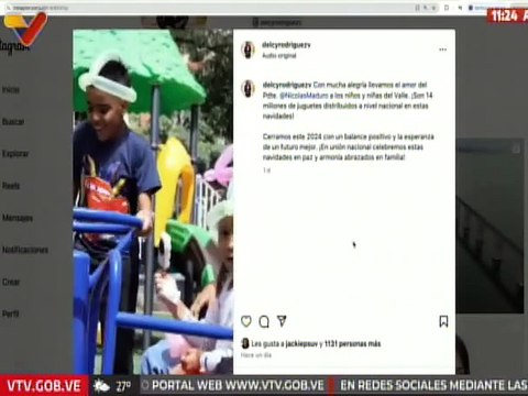 Vicepresidenta Delcy Rodríguez: Este año hemos distribuidos más de 14 millones de juguetes