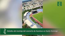 Detalles del montaje del concierto de Aventura en Santo Domingo.