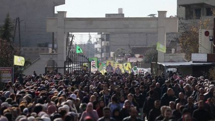 Funeral for US-backed militants reportedly killed in fighting with Turkey-backed Syrian factions