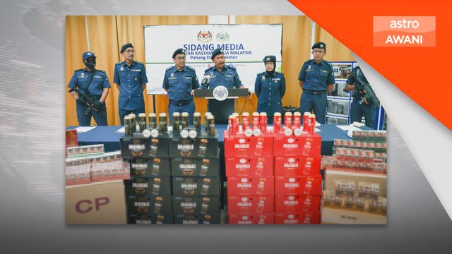 Kastam rampas rokok dan minuman keras bernilai lebih RM1.6 juta