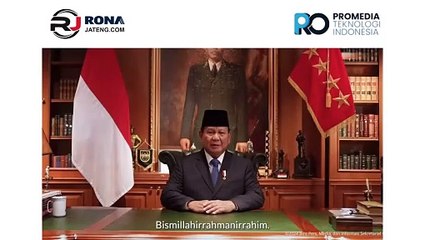 Presiden RI Prabowo Subianto Mengucapkan Hari Natal dan Tahun Baru