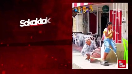 Sokaktaki kadının aklını alan şaka