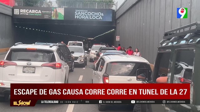 Escape de gas causa gran evacuación del túnel de la Ave. 27 de Febrero | El Show del Mediodía
