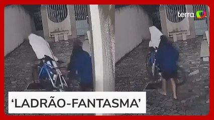 Ladrão usa lençol para esconder o rosto e furtar bicicletas de casa no RJ