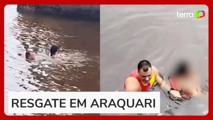 Bombeiro resgata mulher que caiu de ponte ao tirar foto e ficou presa por cadarço do namorado em SC