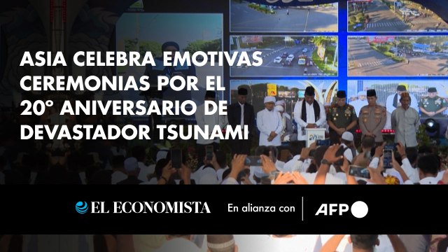 Asia celebra emotivas ceremonias por el 20º aniversario de devastador tsunami