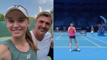 Tennis - United Cup 2025 - Elena Rybakina à l'entraînement, sous les yeux de son nouveau coach Goran Ivanisevic