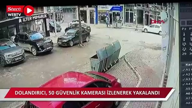 Kendisini polis olarak tanıtan dolandırıcı, 50 güvenlik kamerası izlenerek yakalandı