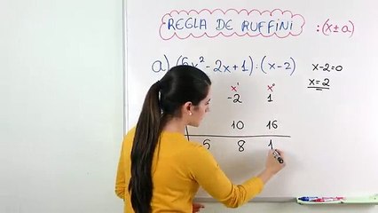 DIVISIÓN de POLINOMIOS regla de rrufiny