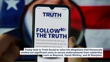 Donald Trump Claims Black Celebrities Were Paid for Kamala Harris Endorsements