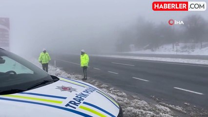 Denizli-Antalya Karayolunda Kar ve Sisin Zor Anları