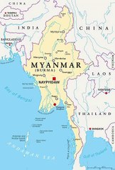 Map of Myanmar. Myanmar Map. Peta Myanmar. Map of Burma. Burma Map. Peta Burma