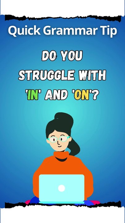 Quick Grammar Tip: Difference Between 'In' and 'On' in English! #shorts #7 #Learning