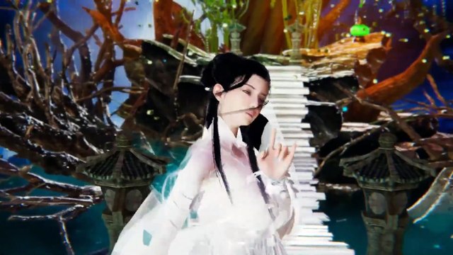 The Return of the Condor Heroes Little Dragon Maiden touched by Zhen Zhibing while incapacipated by Ouyang Feng.