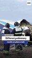 Different preliminary results on plane crash