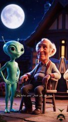 الكائن الفضائي والرجل العجوز !