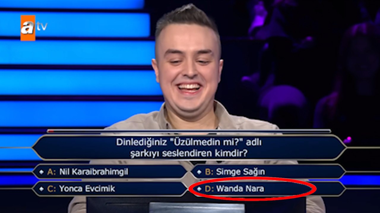 Kim Milyoner Olmak İster’e Simge Sağın sorusu damga vurdu: Şıklarda Wanda Nara yer aldı