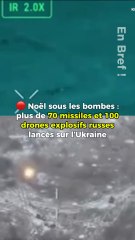 🔴 Plus de 70 missiles et 100 drones explosifs russes lancés sur l’Ukraine la nuit de Noël