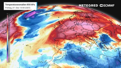 In der Höhe sind für die Jahreszeiten deutlich zu milde Luftmassen unterwegs