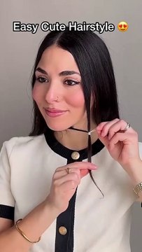 Cute easy hairstyles for medium, long hair 🤍✨ #hairstyles #hairtok #hair #explorepage #shorts