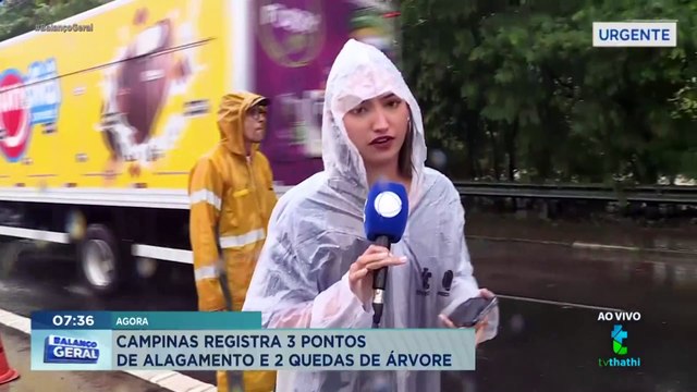 Chuva provoca deslizamento de terra, pontos de alagamentos e quedas de árvores em Campinas