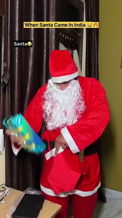 When Santa come in india 😂🔥 indian family #shorts #indian #chaman #relatable #christmas