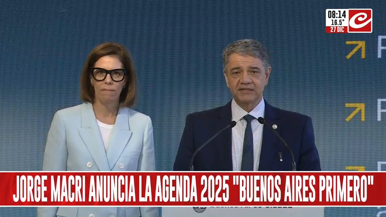 "Buenos Aires primero": Jorge Macri anunció la agenda 2025 para la ciudad