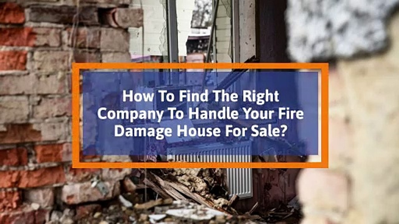 Fire Damage House For Sale